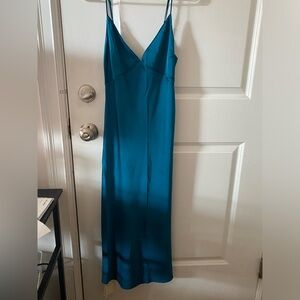 Abercrombie Lace Up Back Midi Slip Dress - SMALL PETITE